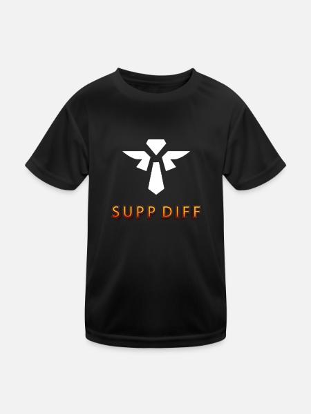 supp diff Tilter tilted gaming - Kids Functional T-Shirt - black - Front