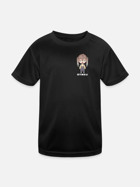 Otaku Anime Fille - T-shirt sport Enfant - noir - Devant