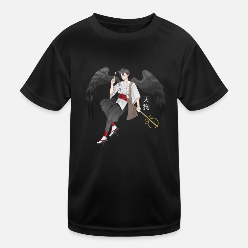 Tengu Angel japonais dans la conception d’anime T-shirt sport Enfant