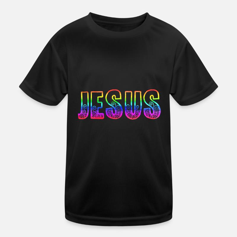 jesus rs regenbogen Kinder Funktions-T-Shirt