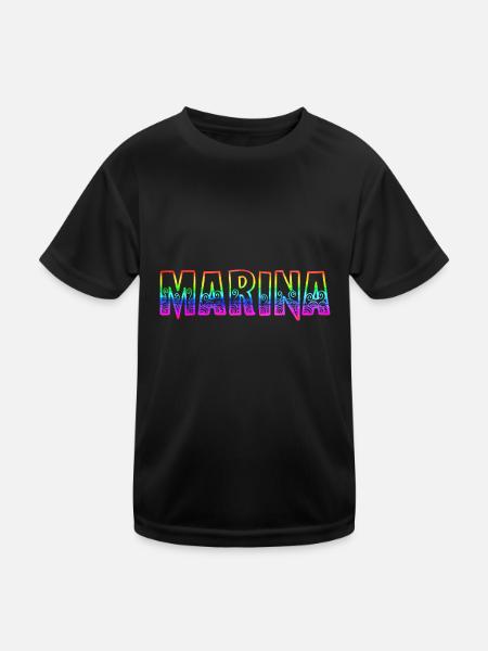 marina rs rainbow - Kids Functional T-Shirt - black - Front