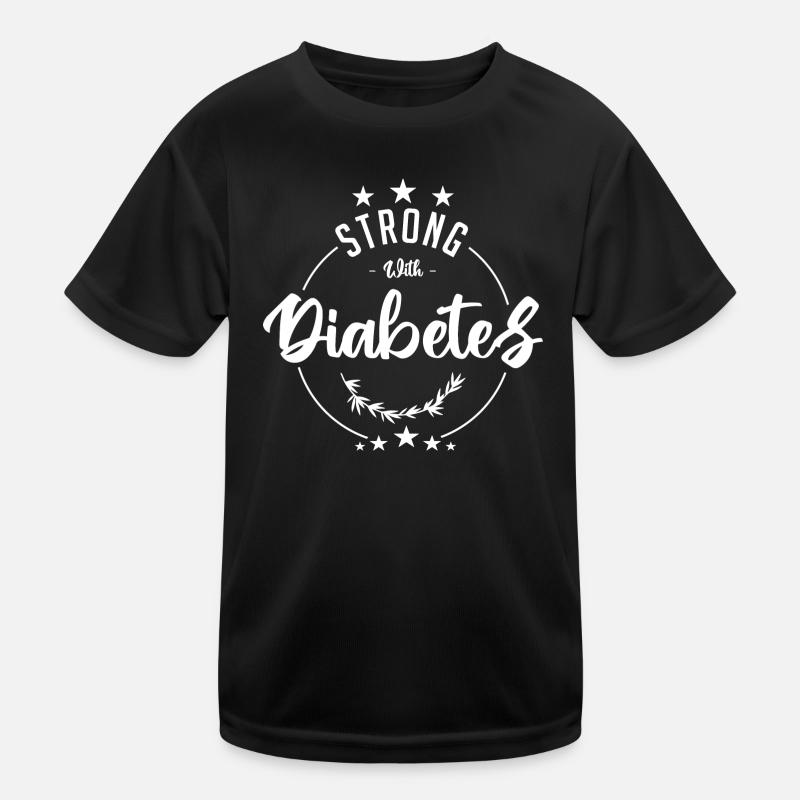Strong with Diabetes T-shirt sport Enfant