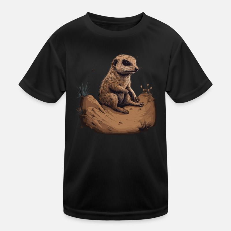 Suricate bébé mangouste Afrique T-shirt sport Enfant
