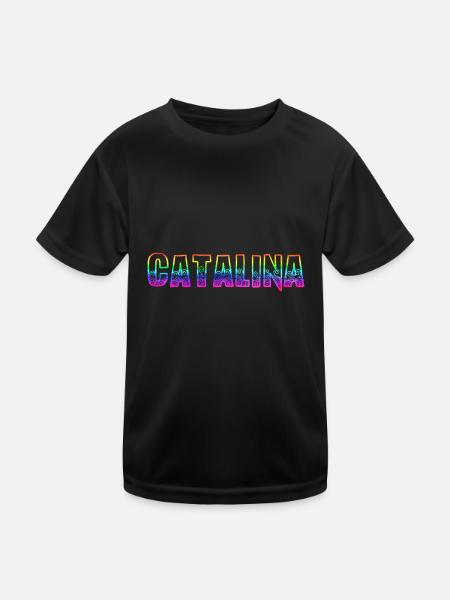 Catalina RS Rainbow - Kids Functional T-Shirt - black - Front