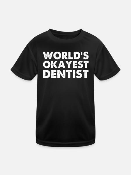 Le dentiste le plus correct du monde - T-shirt sport Enfant - noir - Devant