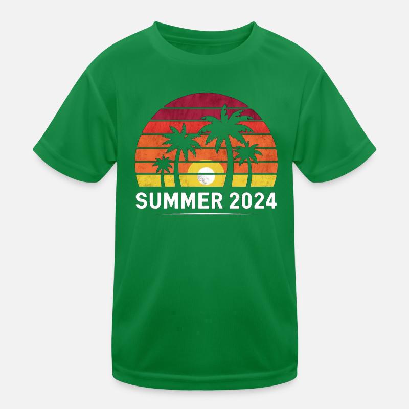 Summer 2024 Vintage Sunset Kids Functional T-Shirt