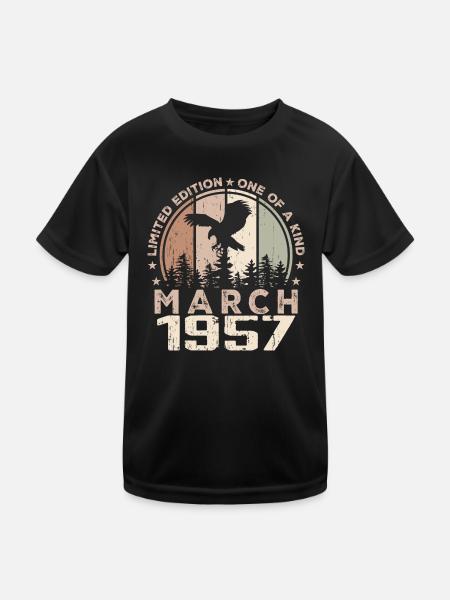 Incomparable since March 1957, 67th Anniversary - Kids Functional T-Shirt - black - Front
