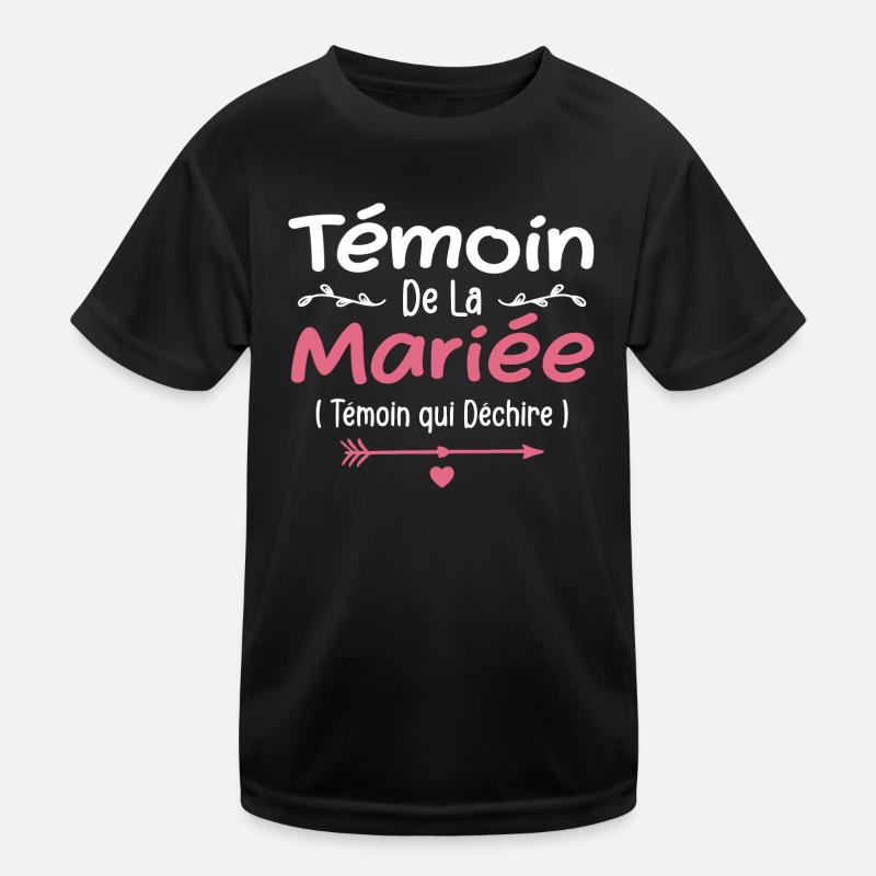 Témoin de la Mariée Témoin qui Déchire T-shirt sport Enfant