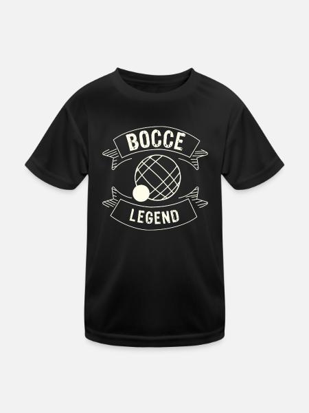 Bocce Legend Spruch Bocce Ball mit Jack Bocci - Kinder Funktions-T-Shirt - Schwarz - Vorne
