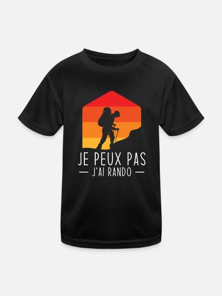 J'peux Pas J'ai Rando - T-shirt sport Enfant - noir - Devant