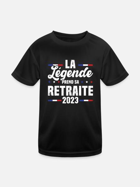La Légende Prend Sa Retraite 2023 Cadeau - T-shirt sport Enfant - noir - Devant