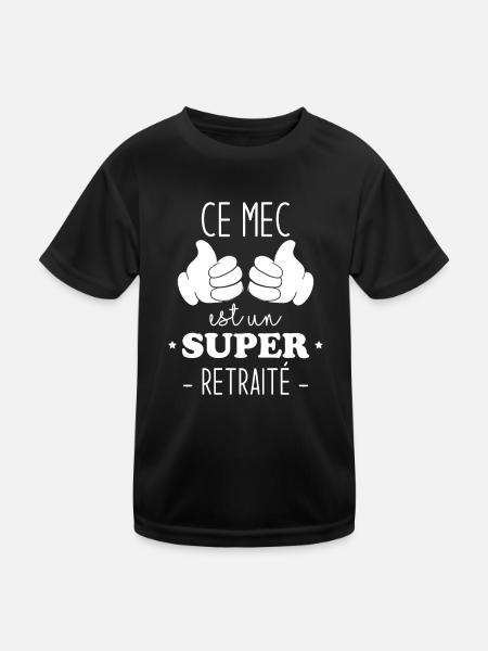 Ce Mec Est Un Super Retraité, Cadeau Pour Retraité - T-shirt sport Enfant - noir - Devant