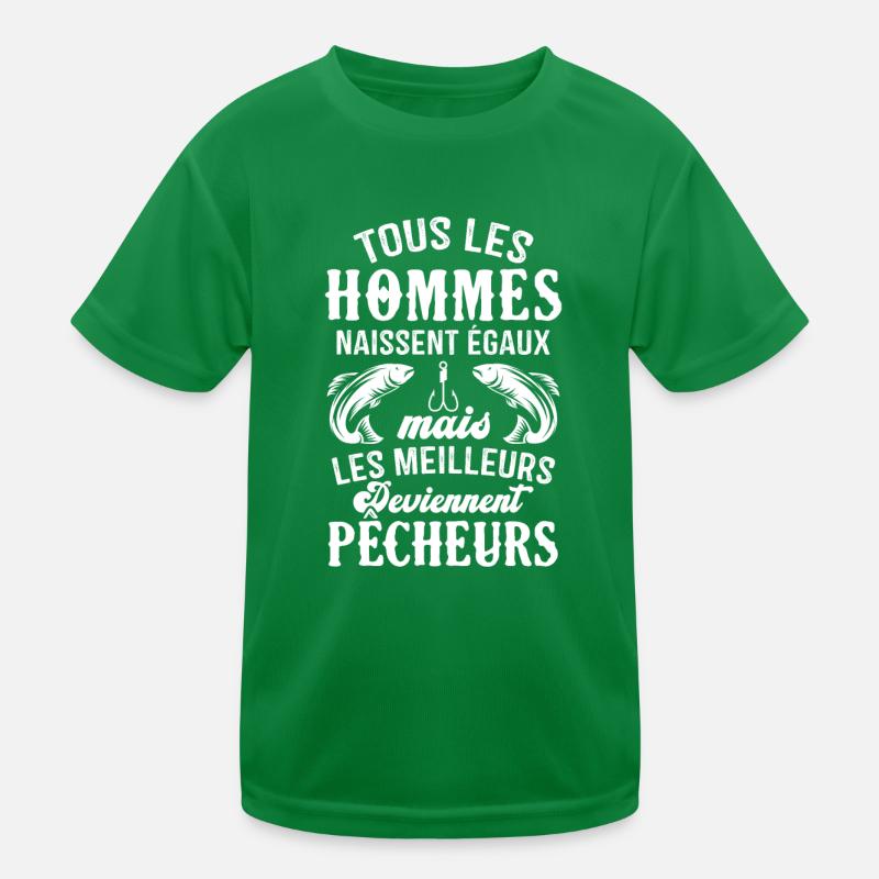 Les meilleurs hommes deviennent pêcheurs T-shirt sport Enfant