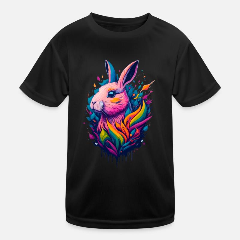 Illustration eines Kaninchens Kinder Funktions-T-Shirt
