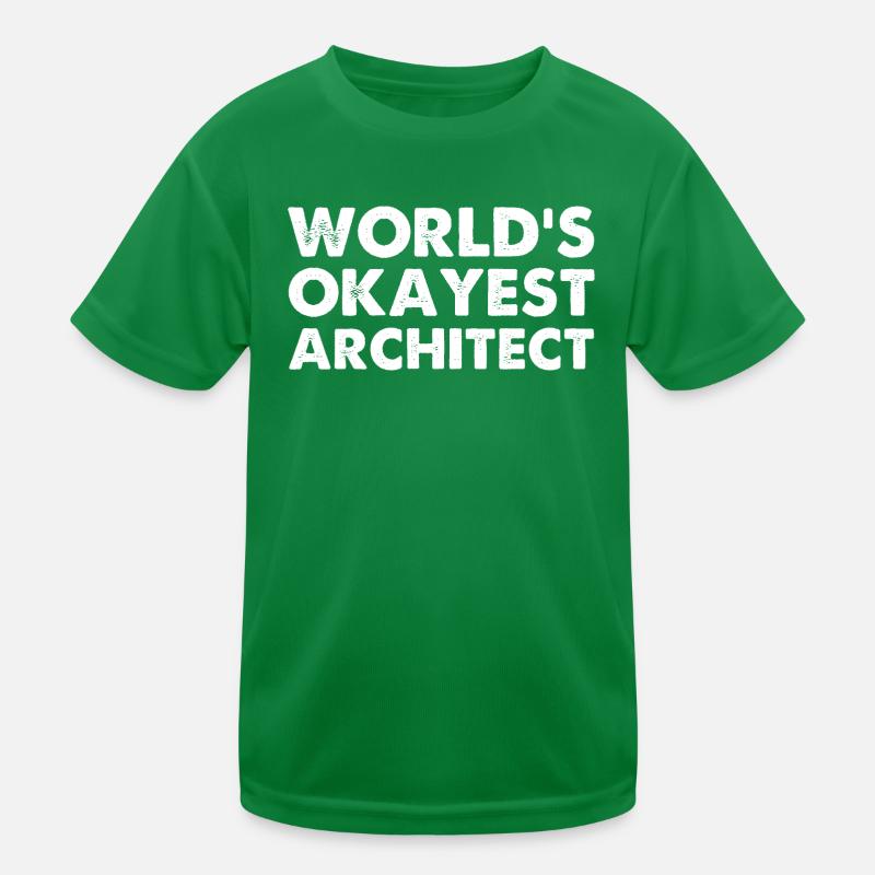 World's Okayest Architect Kinder Funktions-T-Shirt