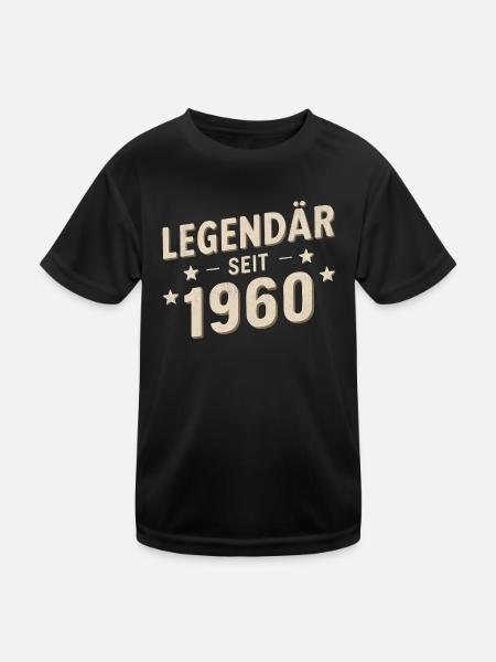 Legendär Seit 1960 - Kinder Funktions-T-Shirt - Schwarz - Vorne
