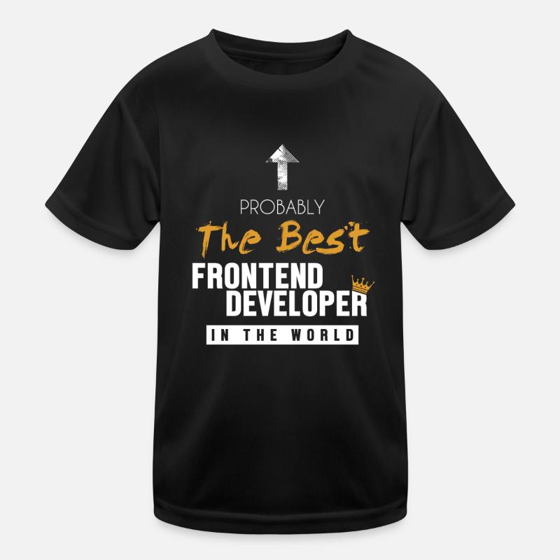 Best Frontend Developer World Developer Coder T-shirt sport Enfant