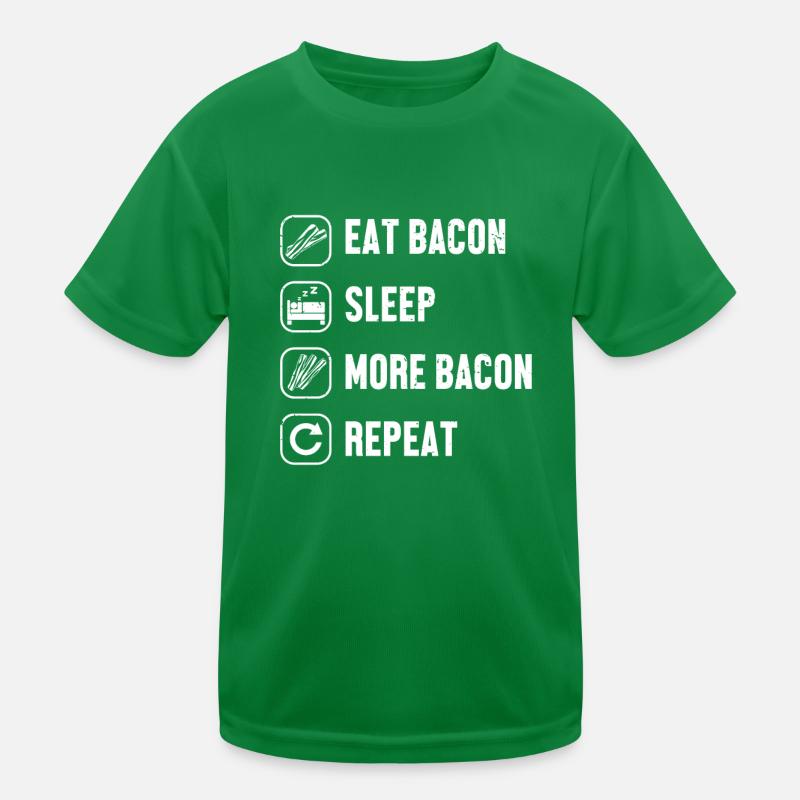 Les Amateurs De Bacon Mangent, Dorment Et T-shirt sport Enfant