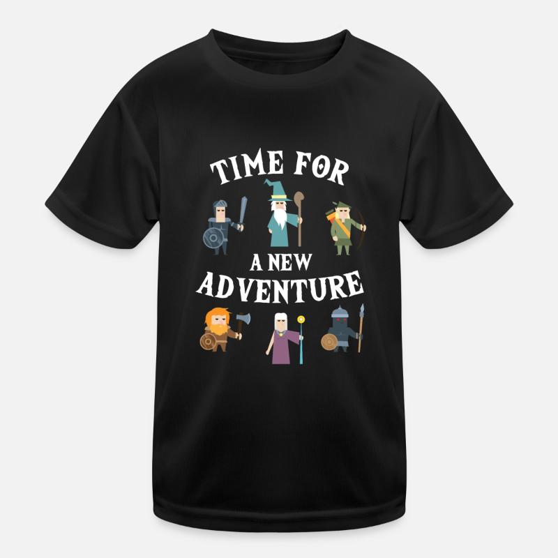 Time For New Adventure PnP RPG Jeu de rôle Pen T-shirt sport Enfant