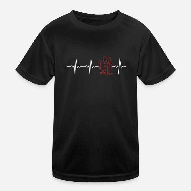 Programmer Heartbeat Softwareentwickler Coder Kinder Funktions-T-Shirt