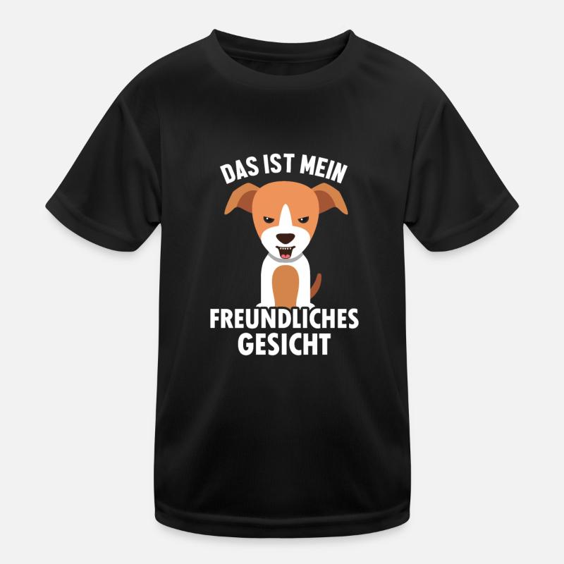 Das ist mein freundliches Gesicht Rüde Vierbeiner Kinder Funktions-T-Shirt