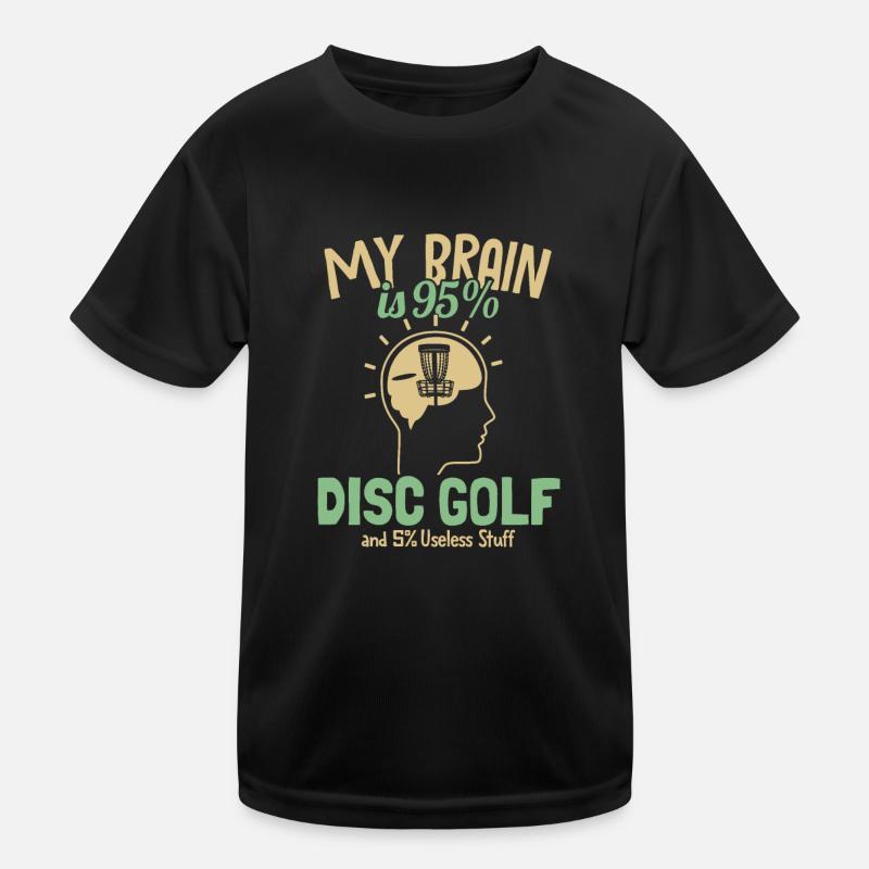 My Brain is 95% Disc Golf Basket Disc Disc Kids Functional T-Shirt