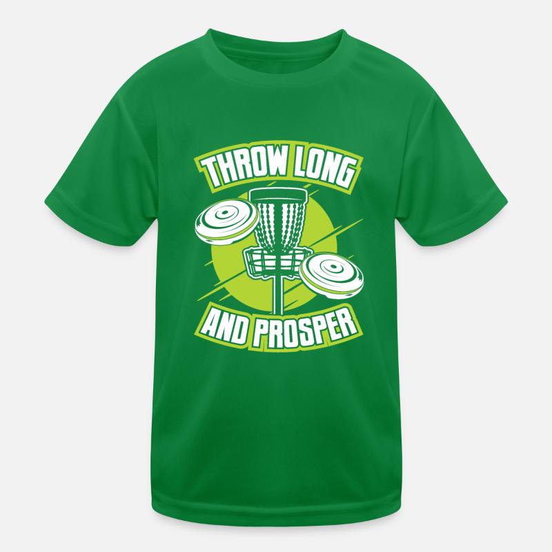 Throw Long And Prosper Basket Disc Disc Golfer Kids Functional T-Shirt