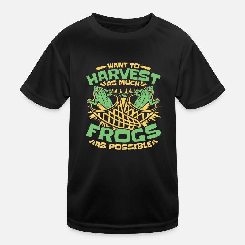 Want To Harvest As Much Frogs As Possible Frog Kids Functional T-Shirt