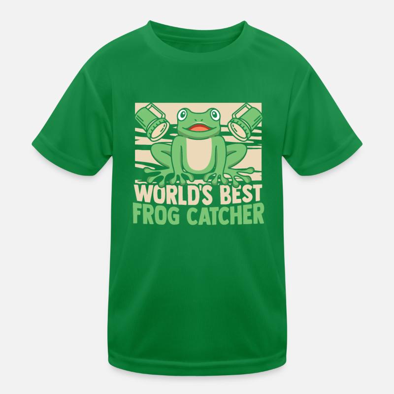 World's Best Frog Catcher Toad Tadpole Frog Kids Functional T-Shirt