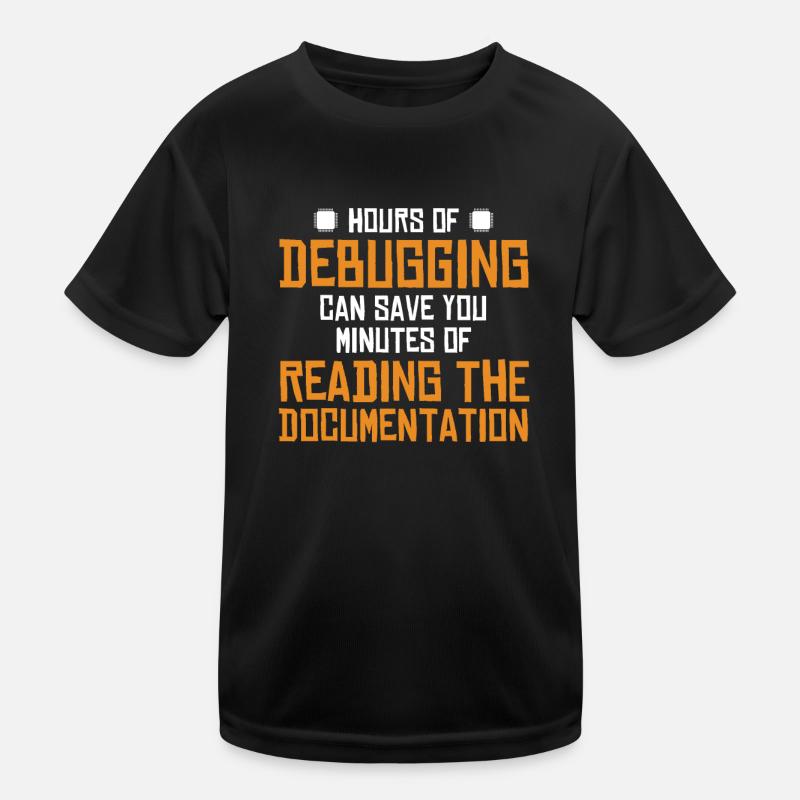 Hours Of Debugging Software Engineer Developer Kids Functional T-Shirt