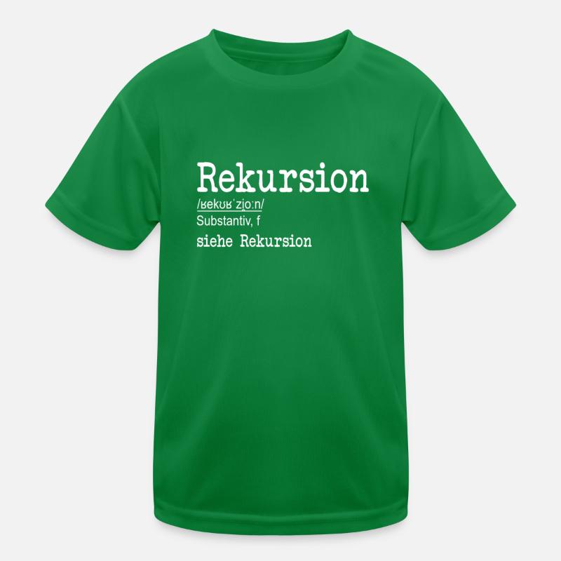Rekursion Definition Softwareentwickler Coder Kinder Funktions-T-Shirt