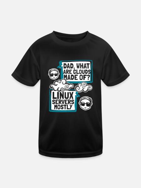 Dad What Are Clouds Made Of Developer Coder - Kinder Funktions-T-Shirt - Schwarz - Vorne