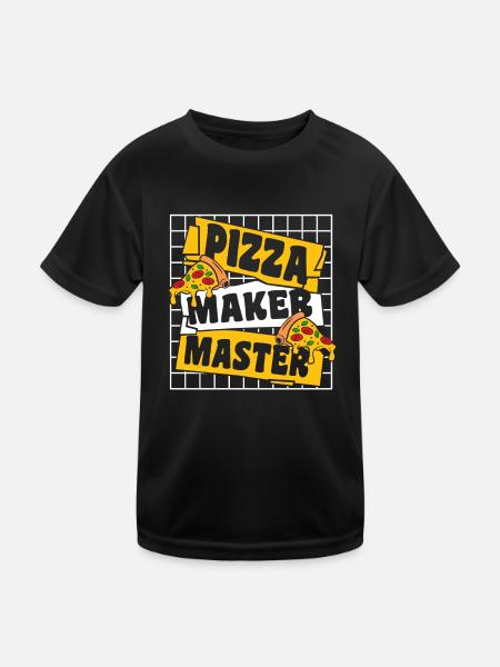 Pizza Maker Master Pizzaofen Pizza Pizzablech - Kinder Funktions-T-Shirt - Schwarz - Vorne