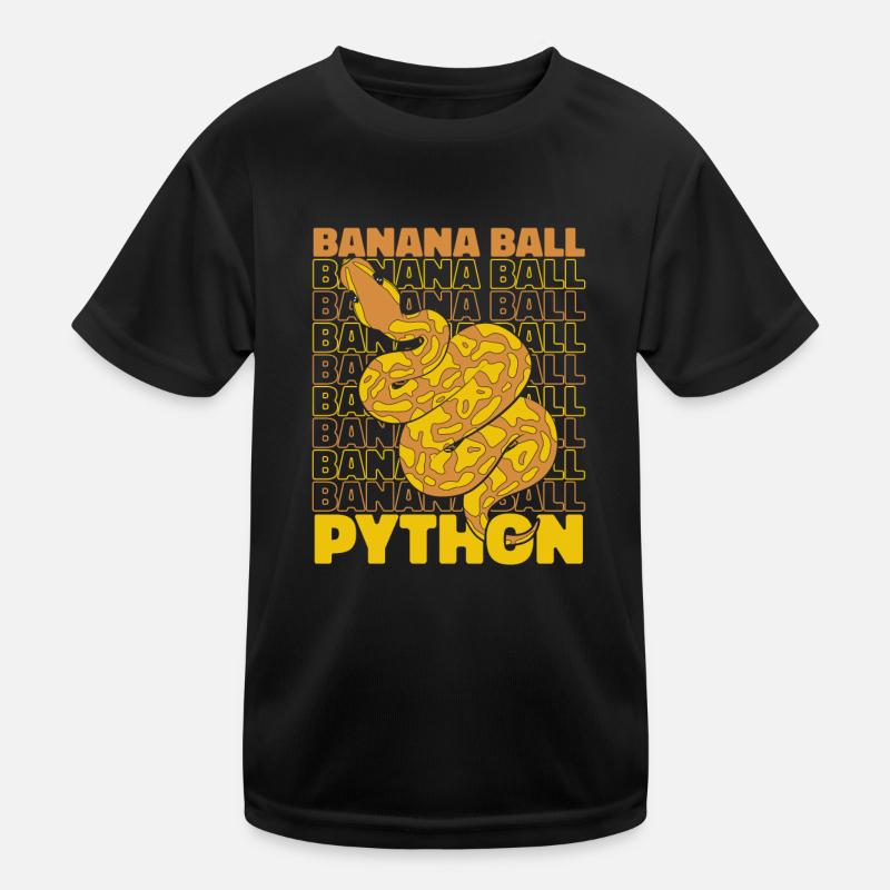 Banana Ball Python Snake Python Banana Ball Kids Functional T-Shirt