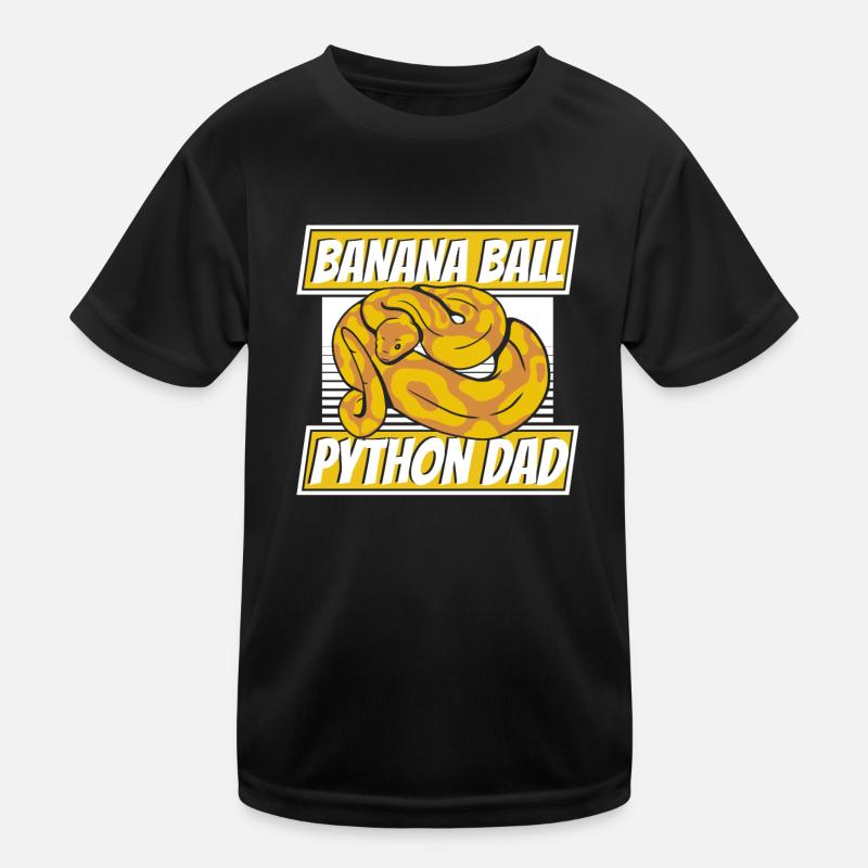 Banana Ball Python Dad Python Snake Banana Kids Functional T-Shirt