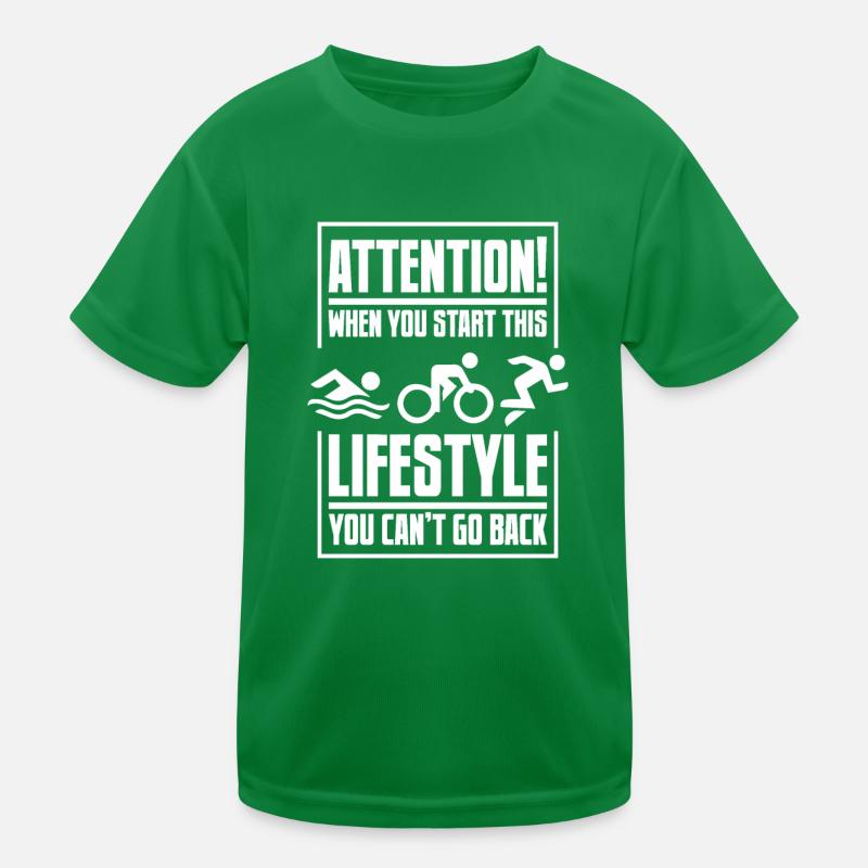 Attention When You Start This Lifestyle Triathlet Kinder Funktions-T-Shirt