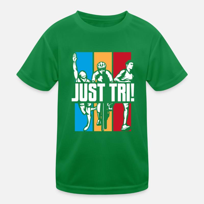 Just TRI Triathlonrad Triathlet Training Profi Kinder Funktions-T-Shirt