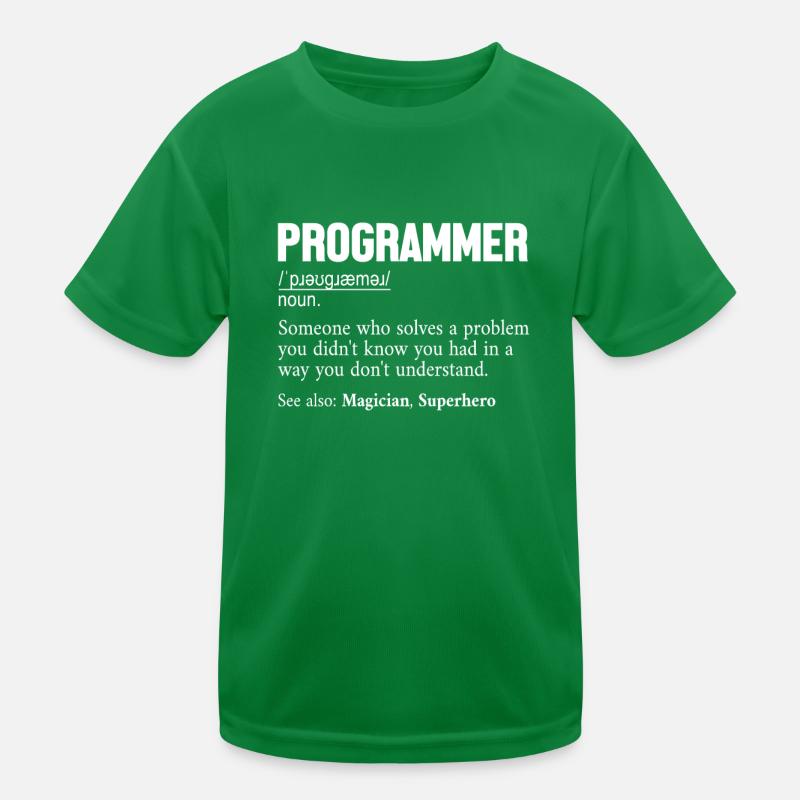 Programmer Definition Softwareentwickler Coder Kinder Funktions-T-Shirt