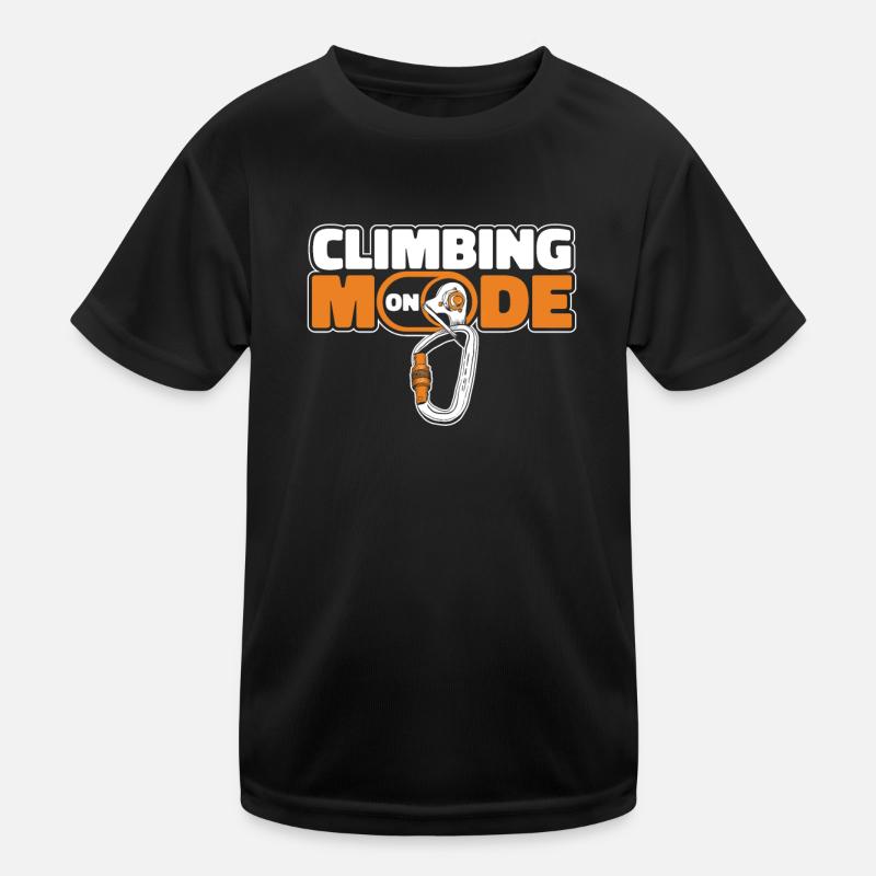 Climbing Mode On Sportklettern Speedklettern Kinder Funktions-T-Shirt