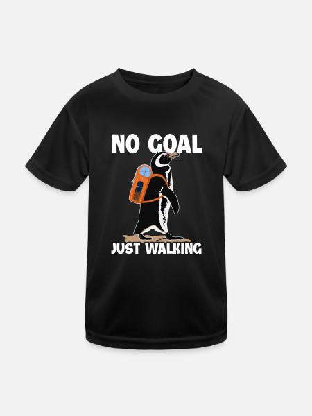 Pas de but juste marcher Trekking Randonnée en montagne Randonnée - T-shirt sport Enfant - noir - Devant