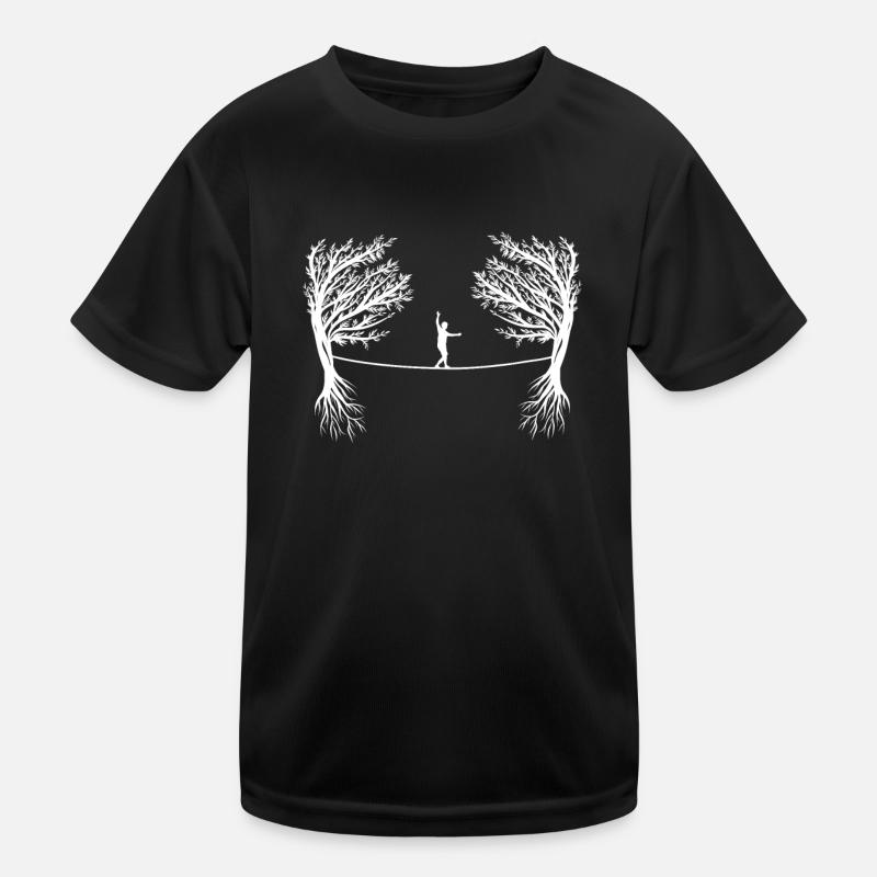 Balancing Indoor Slackers Slackerliner Slackline Kids Functional T-Shirt