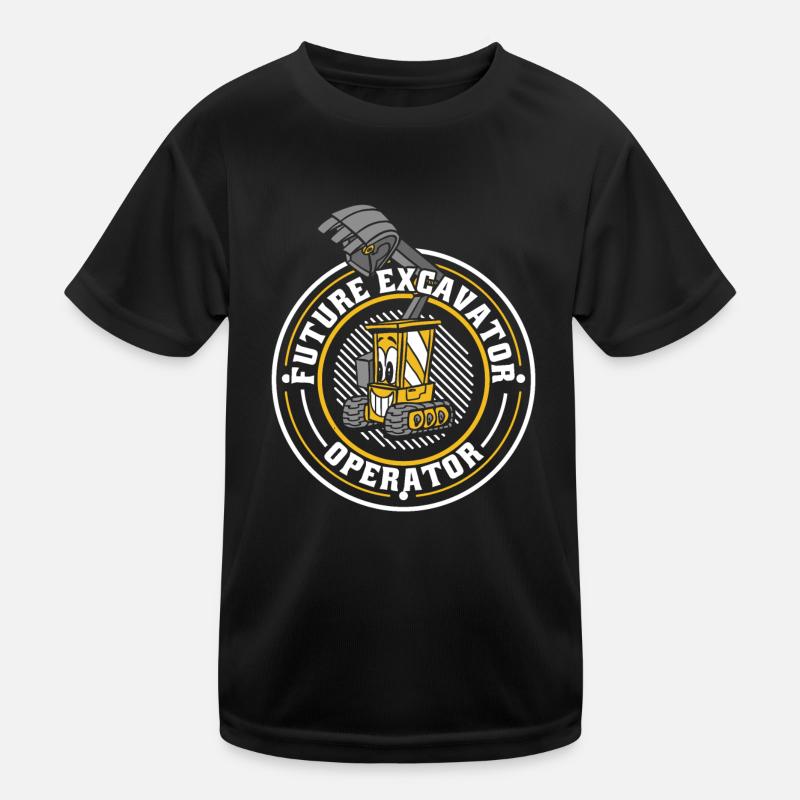 Future Excavator Operator Excavator Seilbagger Kinder Funktions-T-Shirt