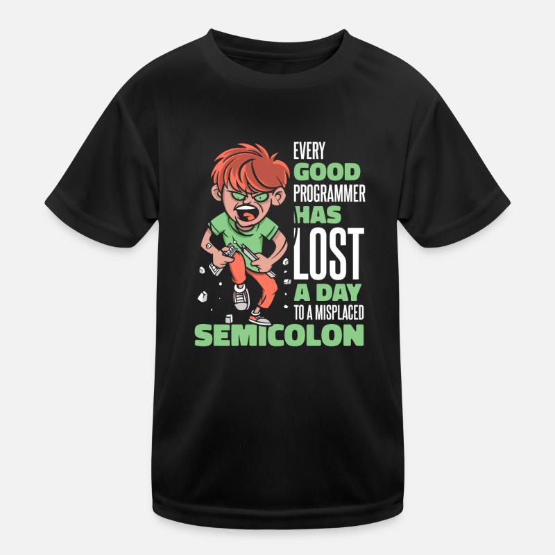 A perdu un jour à cause d’un codeur de points-virgules égaré T-shirt sport Enfant