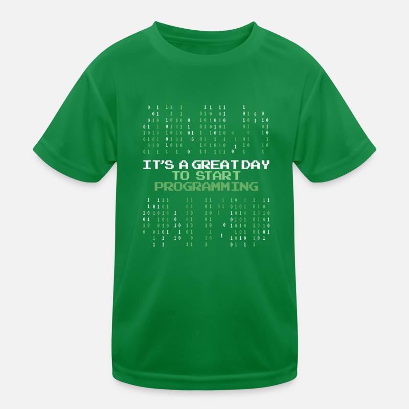 Great Day To Start Programming Developer Coder Kids Functional T-Shirt