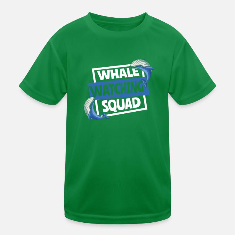 Équipe d'observation des baleines Béluga bleu Cétacé Baleine T-shirt sport Enfant