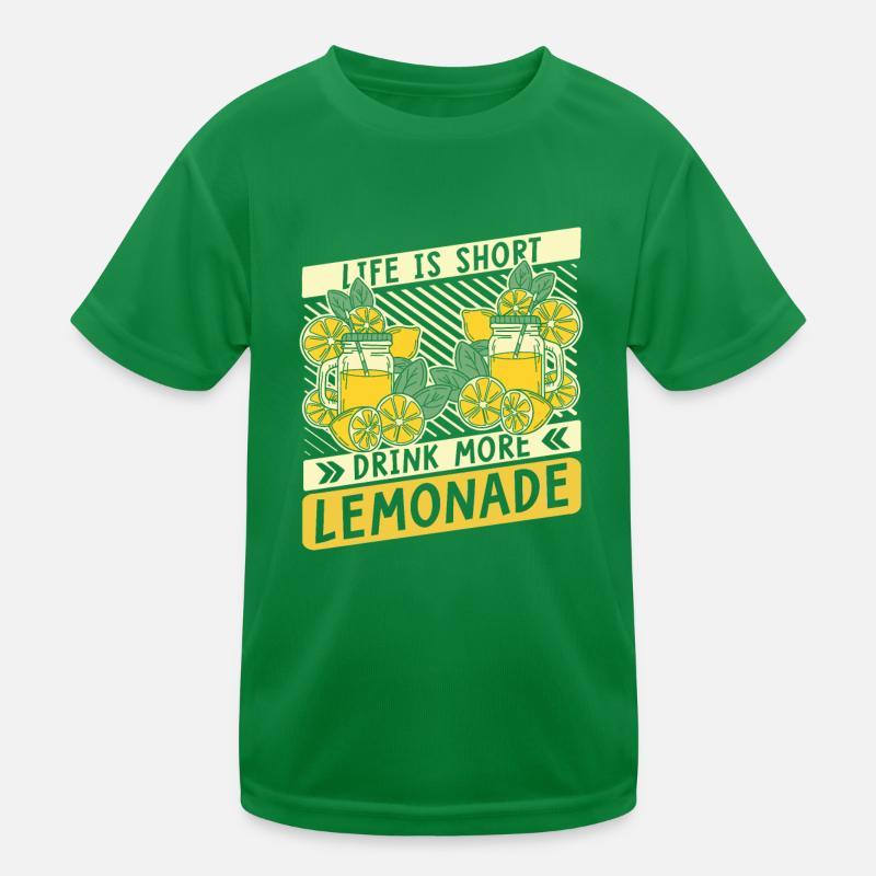 Life Is Short Drink More Lemonade Limonade Kinder Funktions-T-Shirt