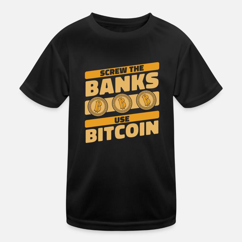Les banques utilisent Bitcoin Crypto Crypto Crypto T-shirt sport Enfant
