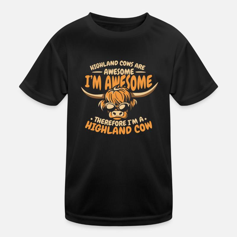Par conséquent, je suis une vache Highland Vache Highland T-shirt sport Enfant