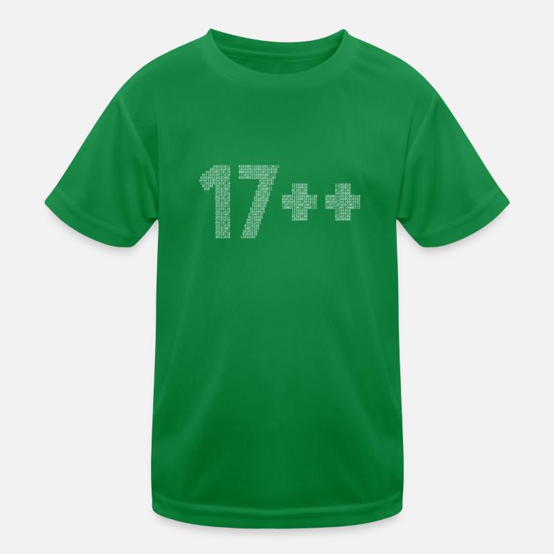 17++ Programmierer Developer Coder 18. Geburtstag Kinder Funktions-T-Shirt