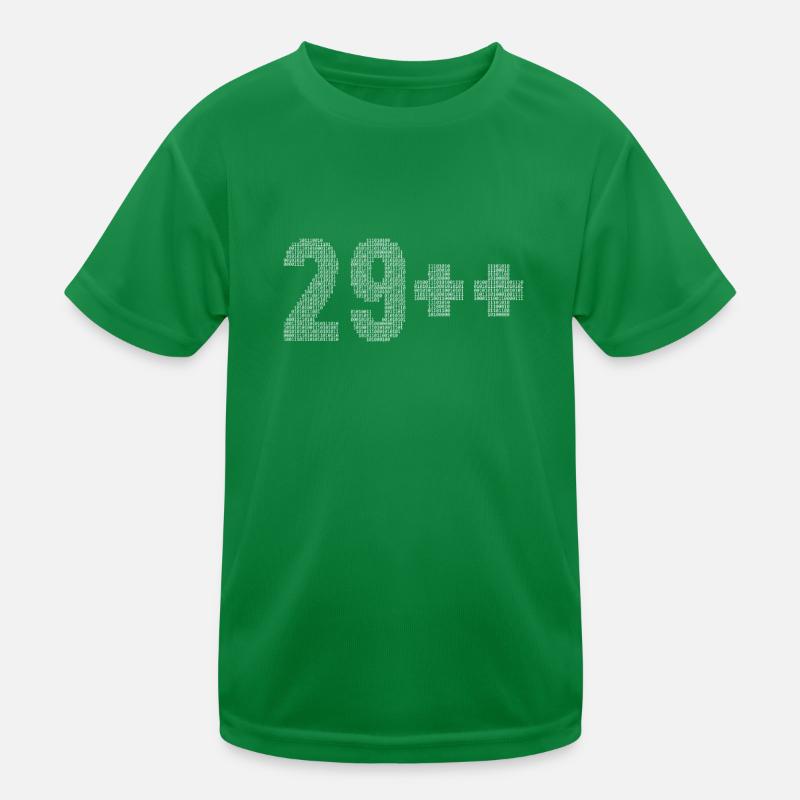 29++ Programmeur, Développeur de logiciels, Codeur 30. T-shirt sport Enfant